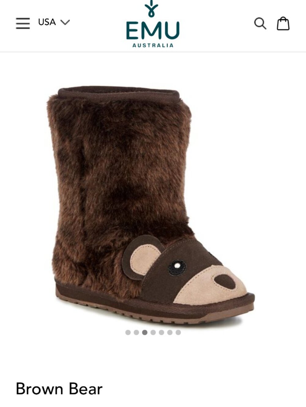 $90 Emu Australia Bear Boot Size 8